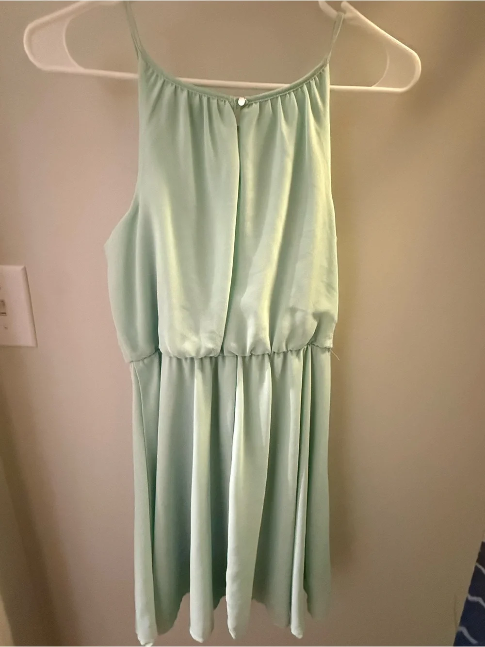 Womens’ Light Mint Green Spaghetti-Strap Dress